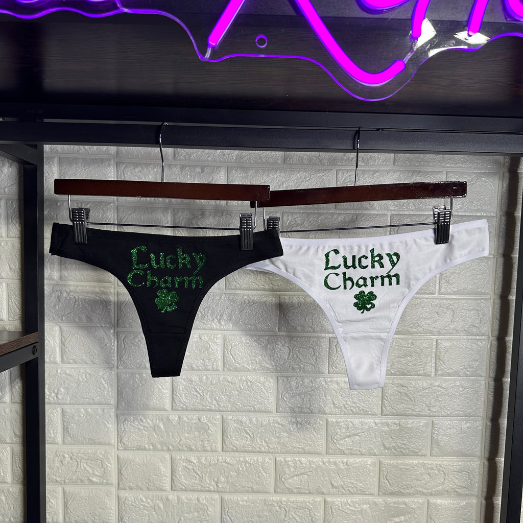 Lucky Charm Cotton Thong Panties