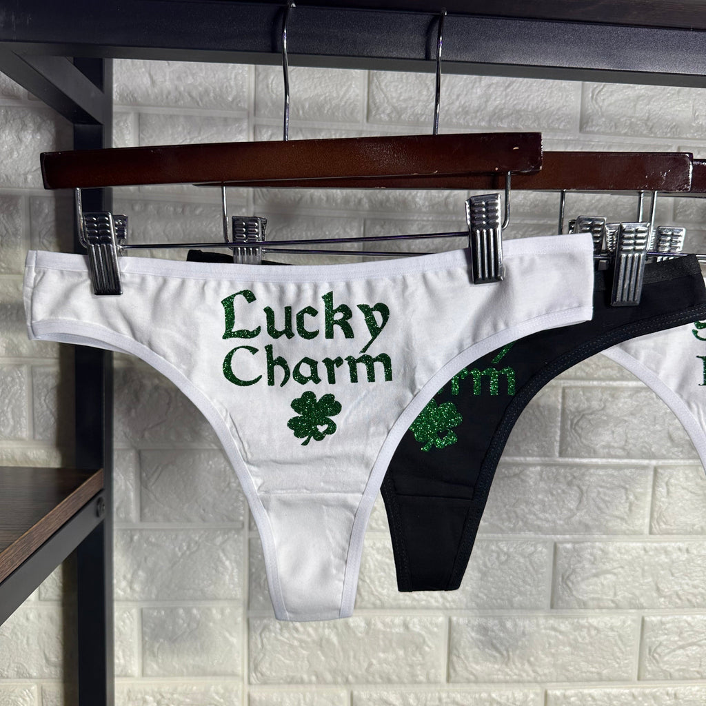 Lucky Charm Cotton Thong Panties