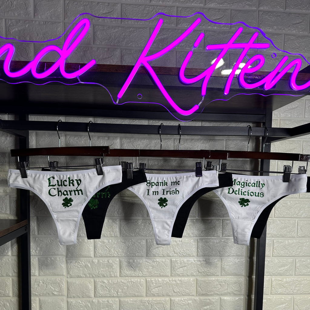 Lucky Charm Cotton Thong Panties